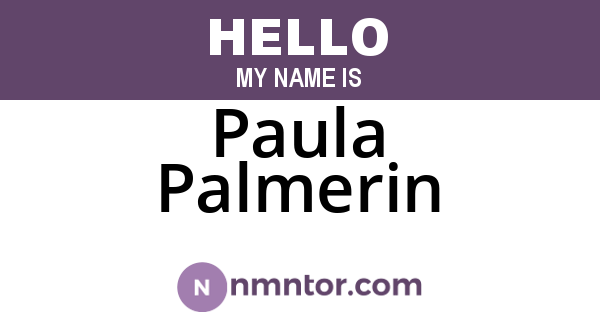 Paula Palmerin