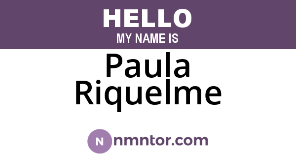 Paula Riquelme