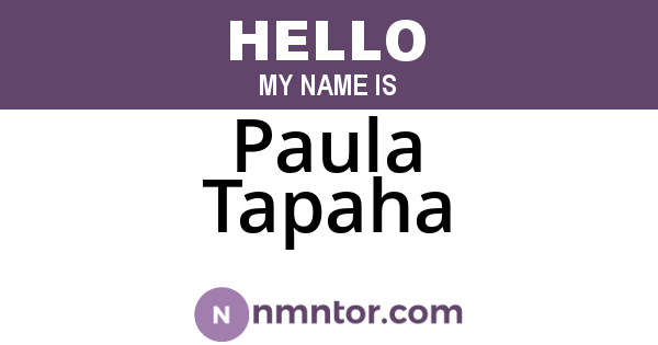 Paula Tapaha