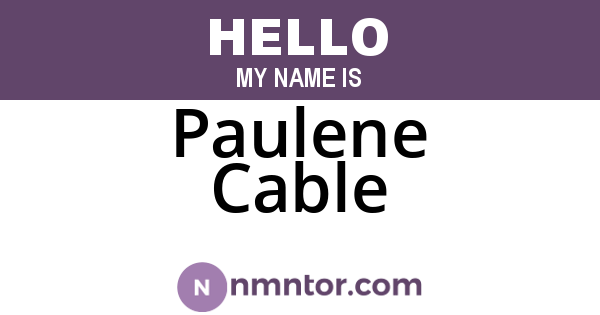 Paulene Cable