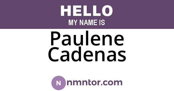 Paulene Cadenas