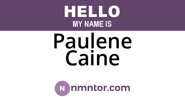 Paulene Caine