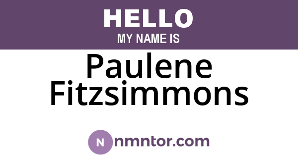 Paulene Fitzsimmons