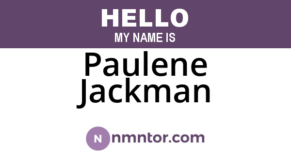 Paulene Jackman