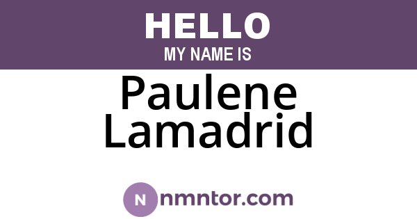 Paulene Lamadrid