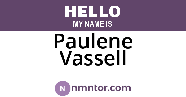 Paulene Vassell