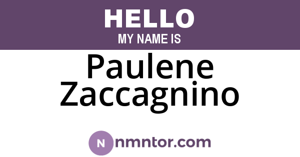 Paulene Zaccagnino