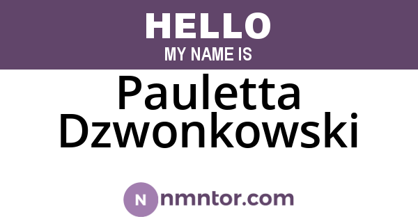 Pauletta Dzwonkowski