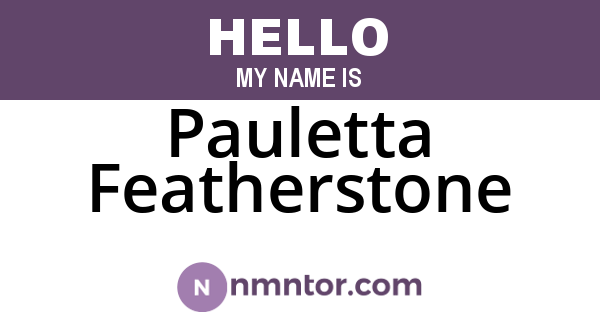 Pauletta Featherstone