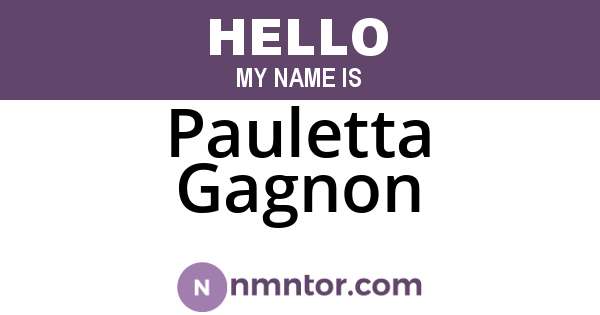 Pauletta Gagnon