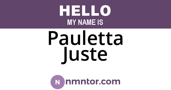 Pauletta Juste