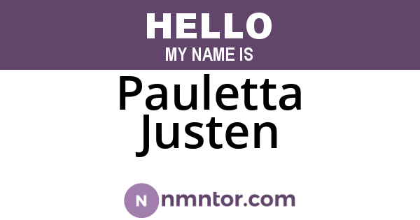 Pauletta Justen