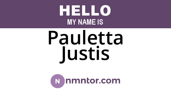 Pauletta Justis