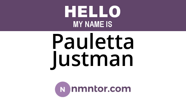 Pauletta Justman