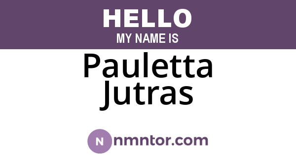 Pauletta Jutras