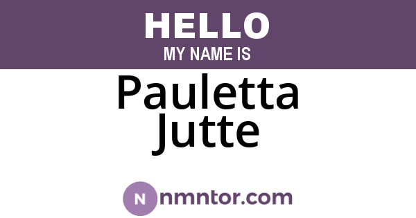 Pauletta Jutte