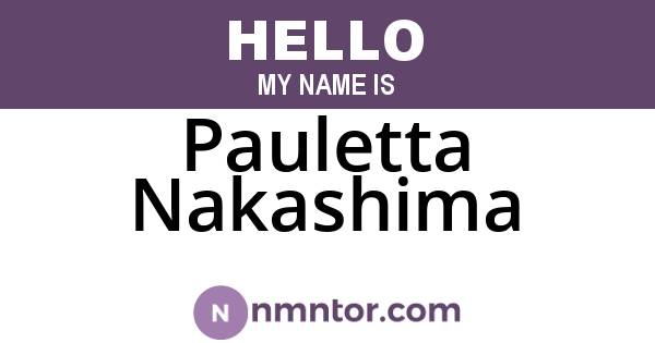 Pauletta Nakashima