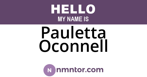 Pauletta Oconnell