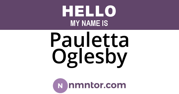 Pauletta Oglesby