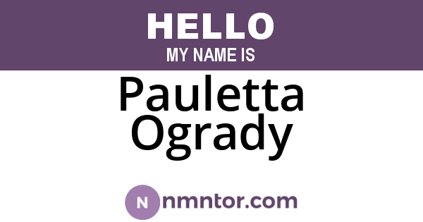 Pauletta Ogrady