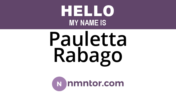 Pauletta Rabago