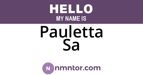 Pauletta Sa