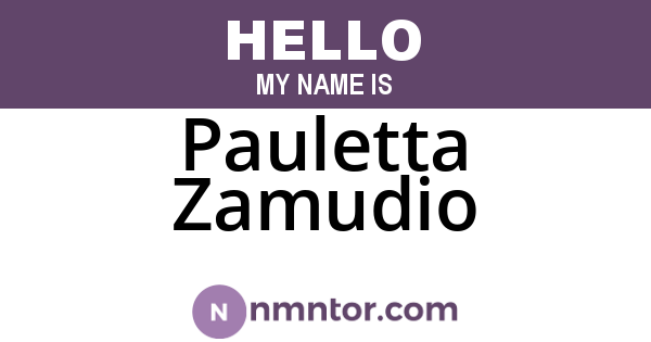 Pauletta Zamudio