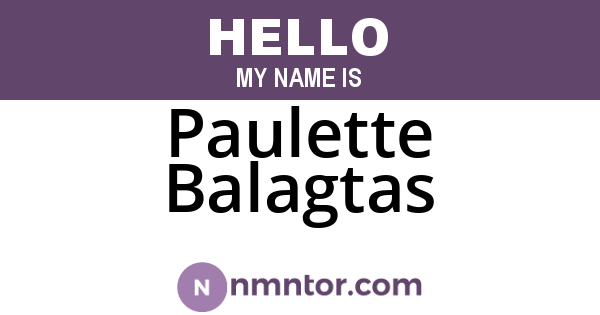 Paulette Balagtas
