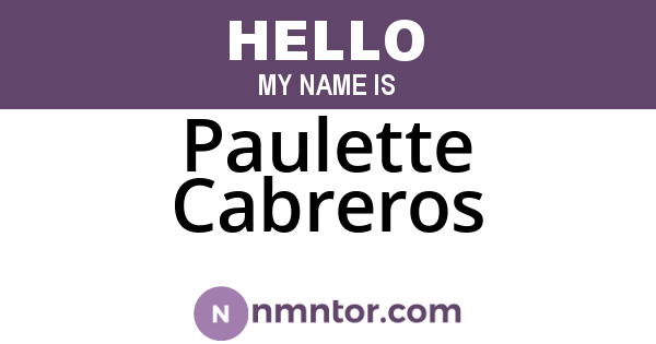 Paulette Cabreros