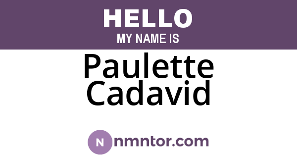 Paulette Cadavid