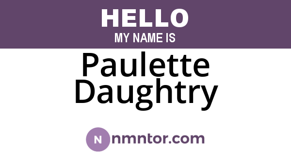 Paulette Daughtry