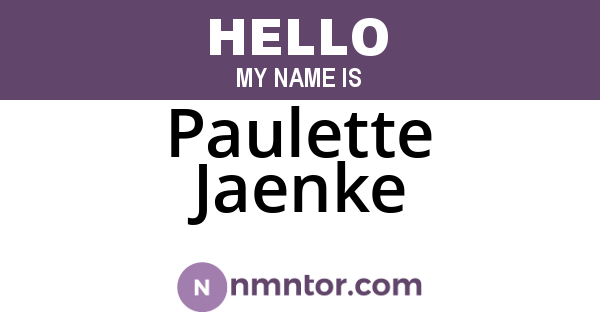 Paulette Jaenke