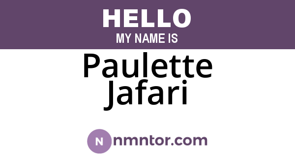 Paulette Jafari
