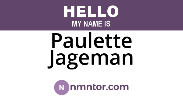 Paulette Jageman