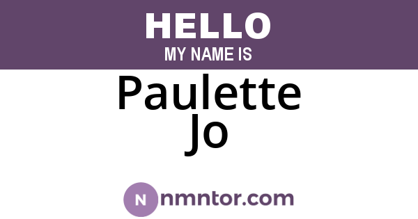 Paulette Jo