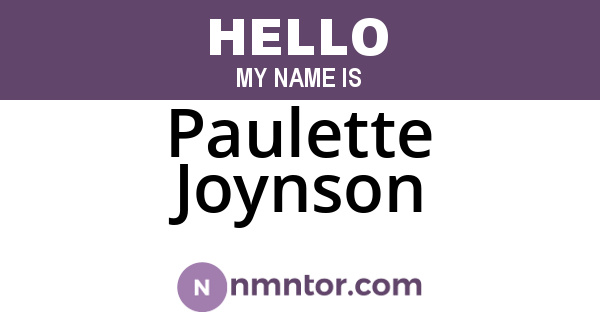 Paulette Joynson