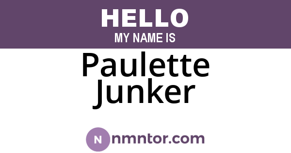 Paulette Junker