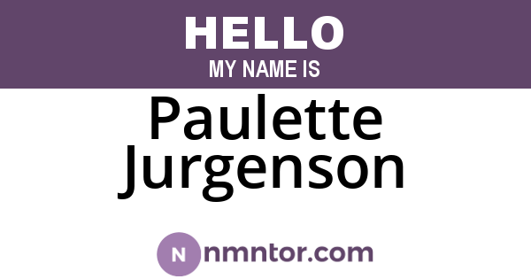 Paulette Jurgenson
