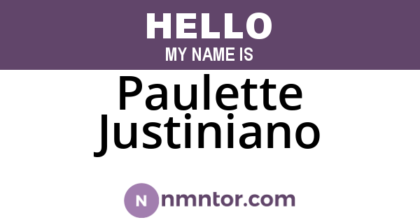 Paulette Justiniano