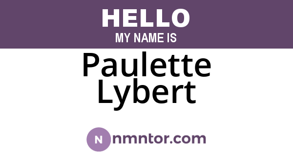 Paulette Lybert