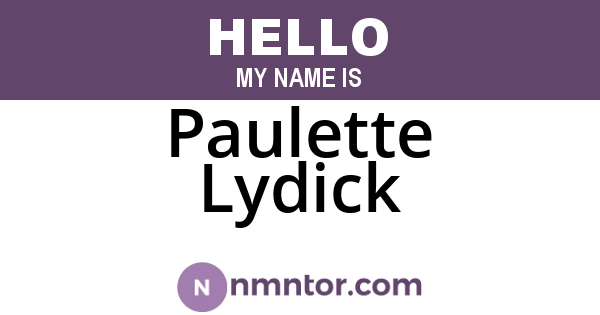 Paulette Lydick