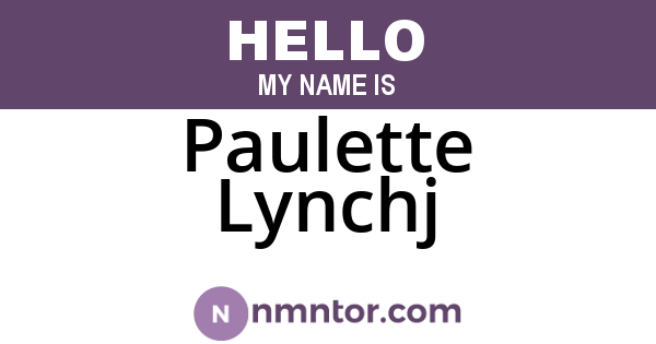Paulette Lynchj