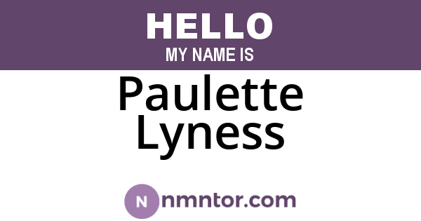 Paulette Lyness