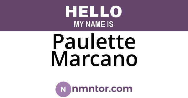 Paulette Marcano