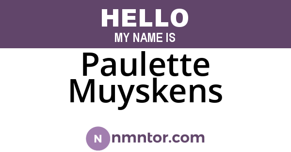 Paulette Muyskens