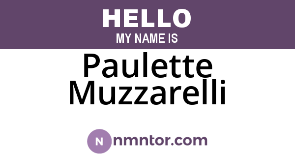 Paulette Muzzarelli