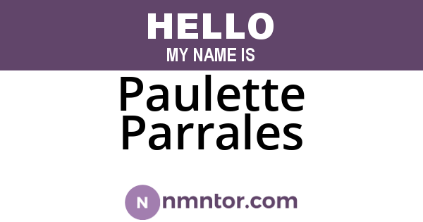 Paulette Parrales