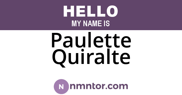 Paulette Quiralte