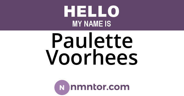 Paulette Voorhees