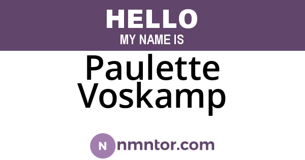 Paulette Voskamp